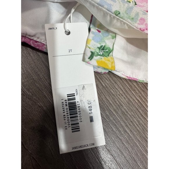 Janie and Jack FLORAL SMOCKED WAIST CHIFFON TOP NWT 2T - Picture 5 of 8